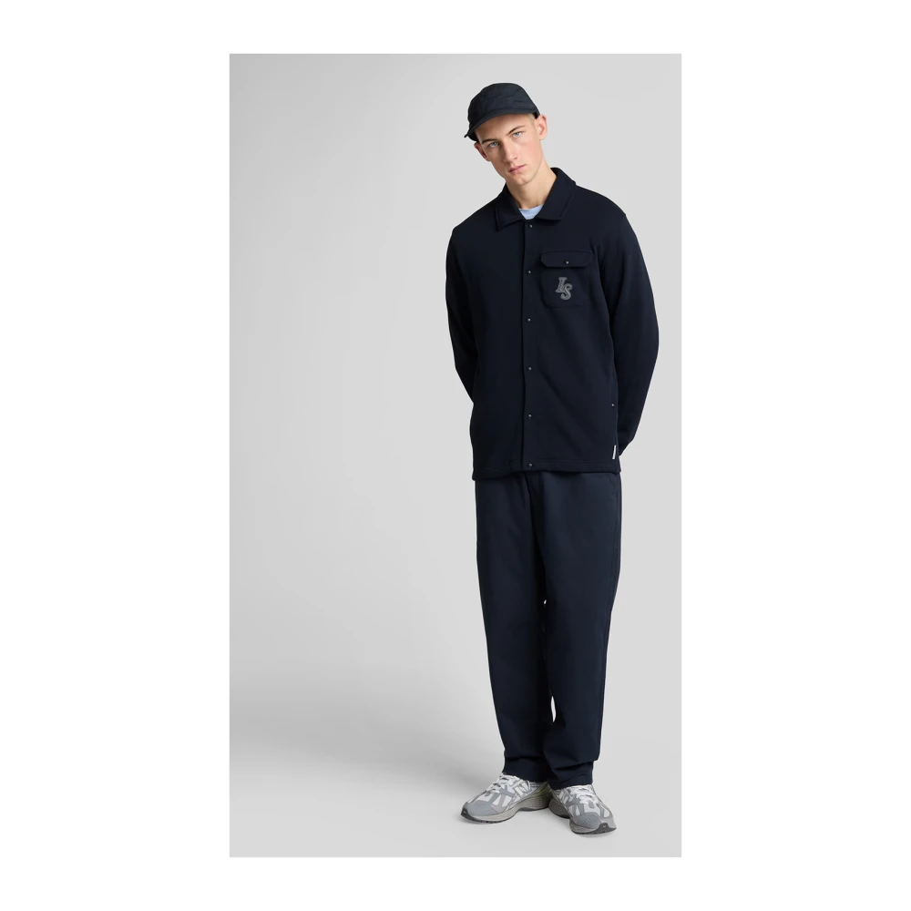 Lyle & Scott Mid Layers Emblem Loopback Kraag Track Jacket Blue Heren