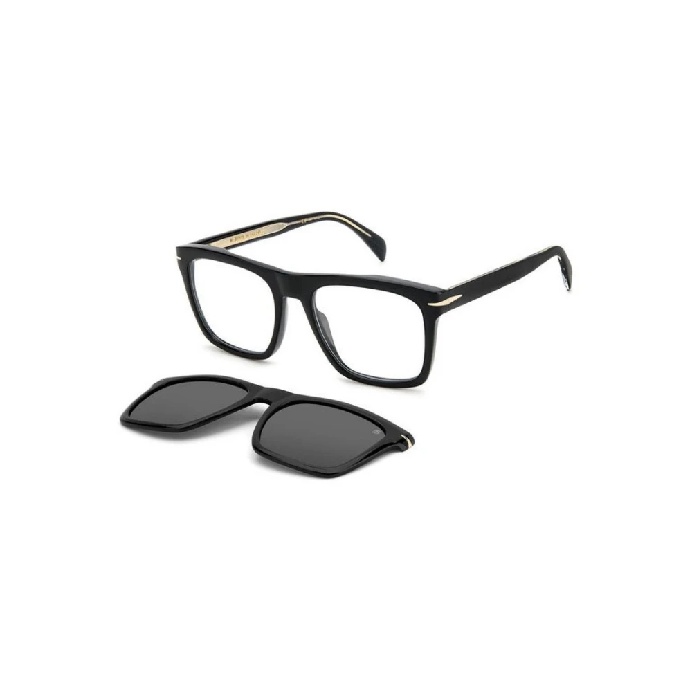 Eyewear By David Beckham Men's Black Premium Opt + Clip-On Glasses