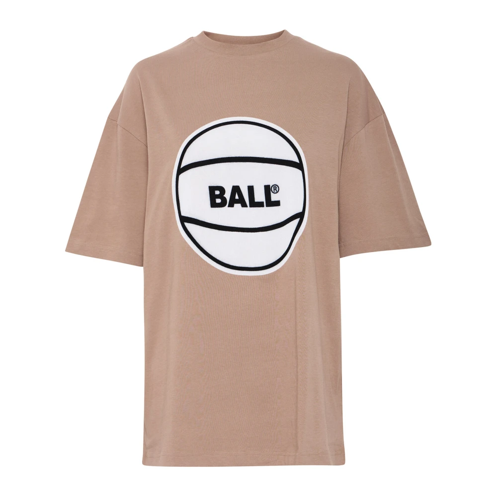 Ball Sporty Circle Tee Blouse Houtbruin Brown Dames