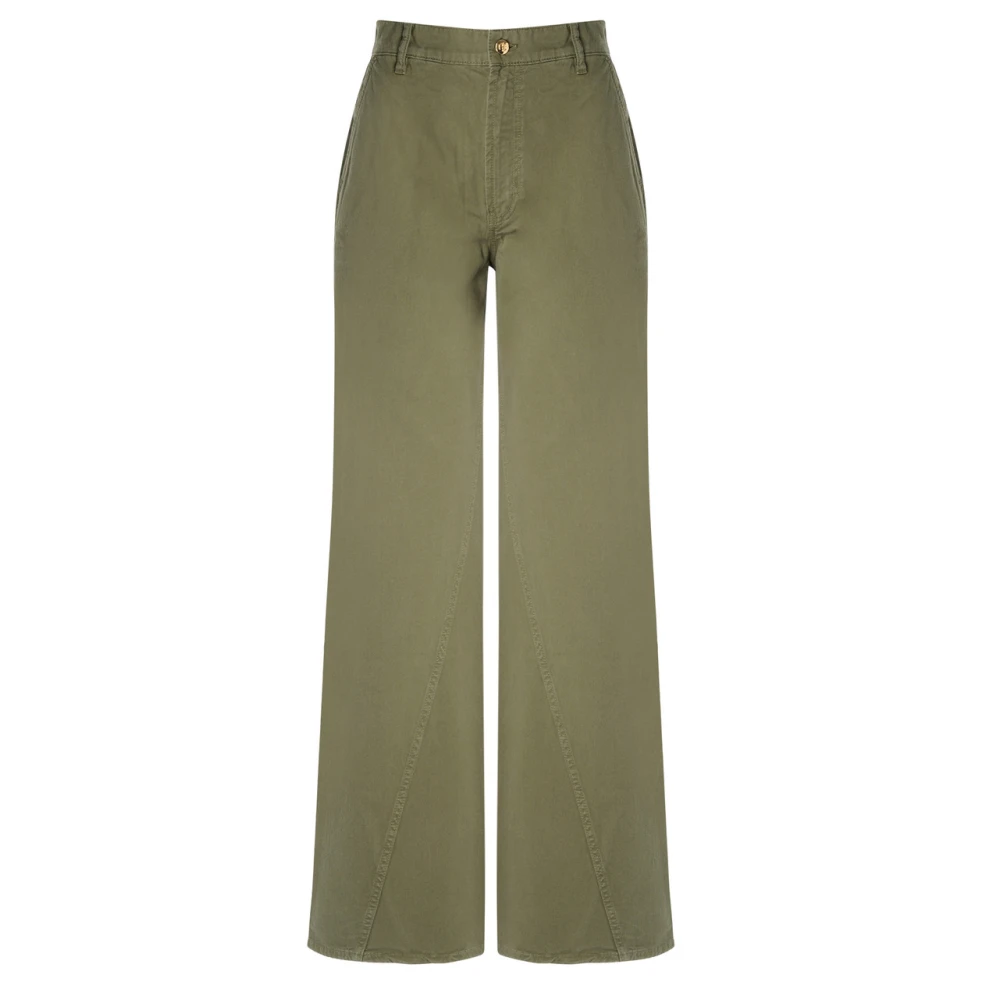 Anine Bing Army Green Wide Leg Pants Green Dames