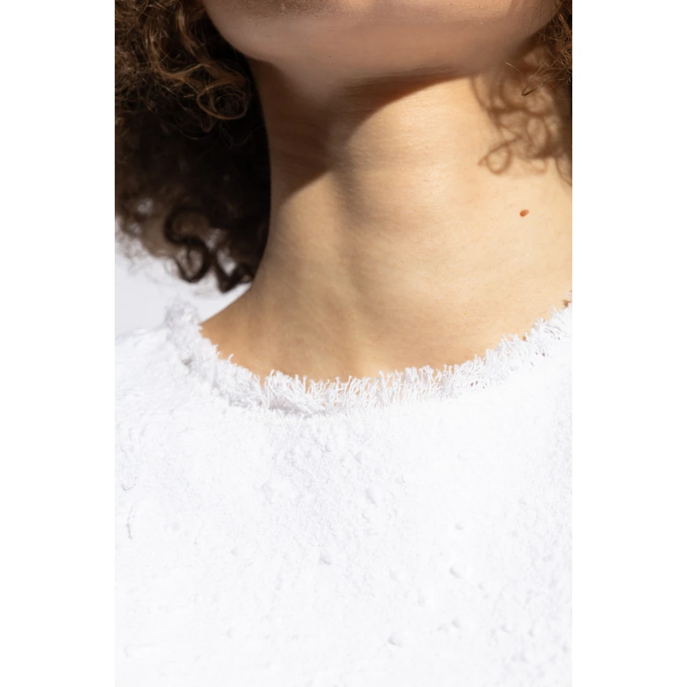Dolce & Gabbana Tweed mouwloze jurk White Dames
