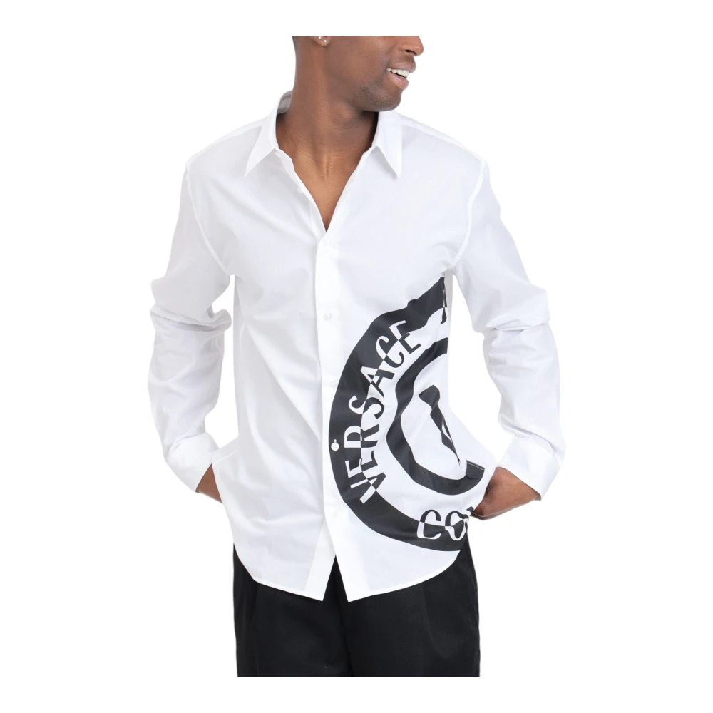 Versace Jeans Couture Lange mouwen overhemd White Heren