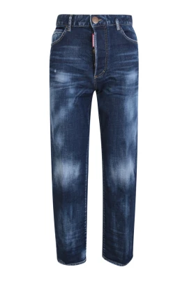 Blå Jeans med Distressed Effekt