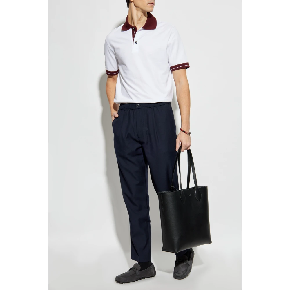 Salvatore Ferragamo Katoenen polo White Heren