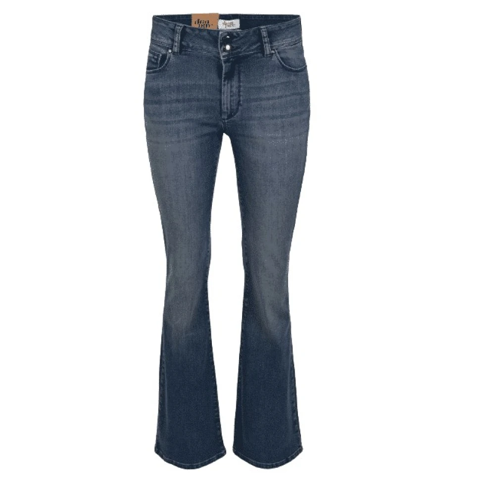 DNM Pure Flare jeans in vuilblauwe denim Blue Dames