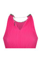 fuchsia-plisse-midi-jurk