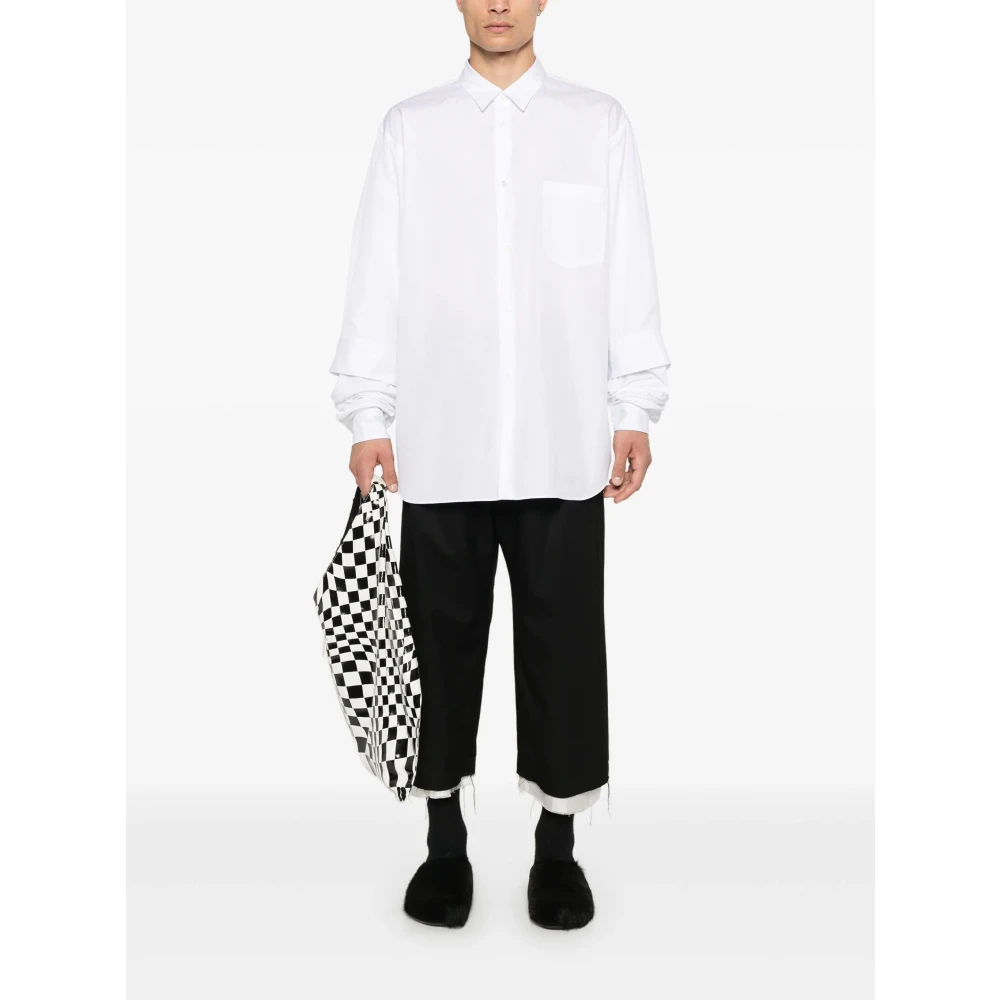 Comme des Garçons Cut-Out Double-Sleeves Overhemd White Heren