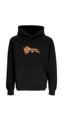 Svart långärmad herrhoodie