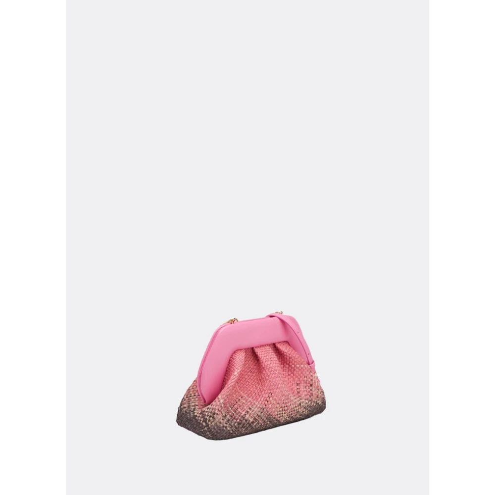 THEMOIRè Orchid Zwart Vegan Clutch Tas Pink Dames