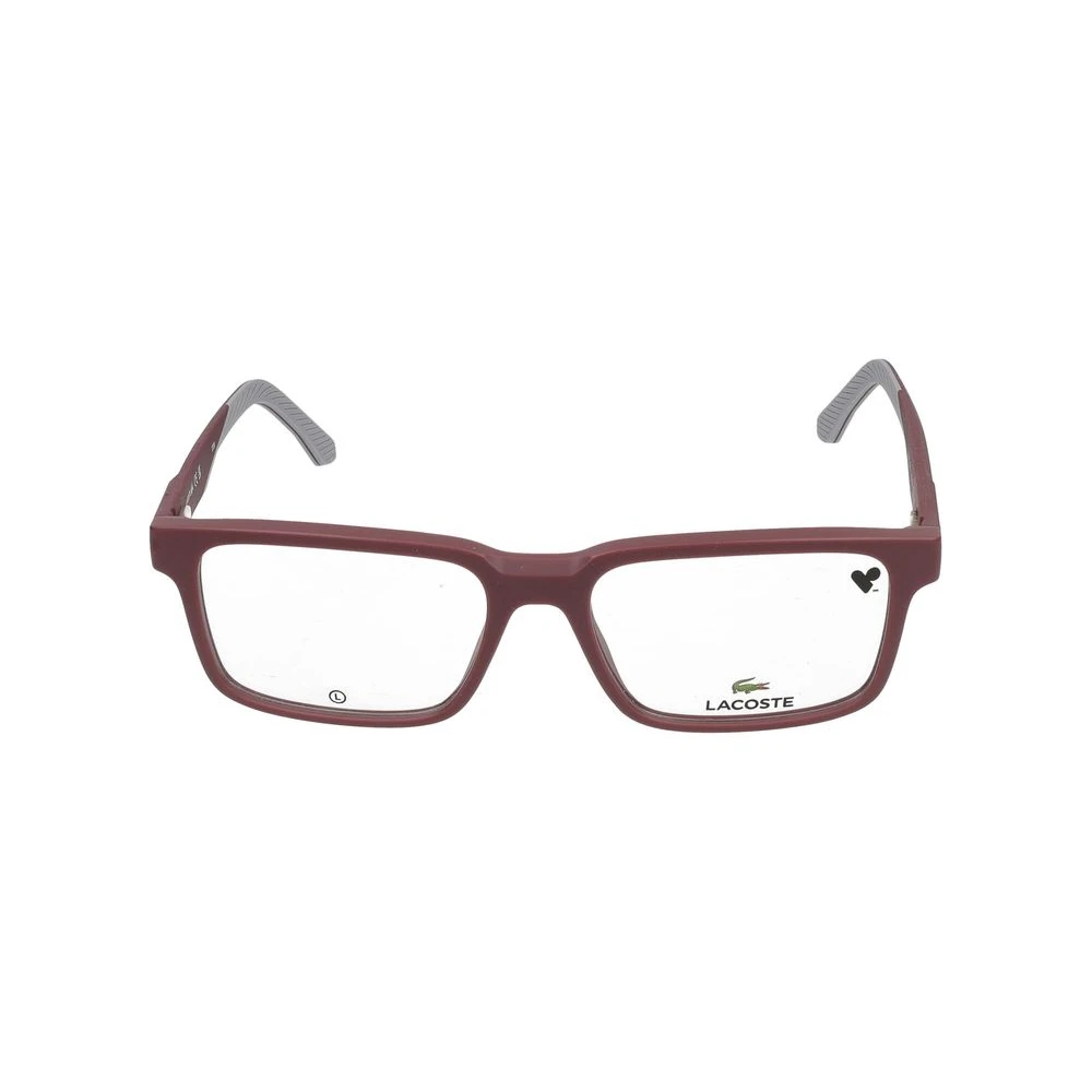 Lacoste Men's Red Glasses, 55 Mm, Stylish Dark Eyeglasses
