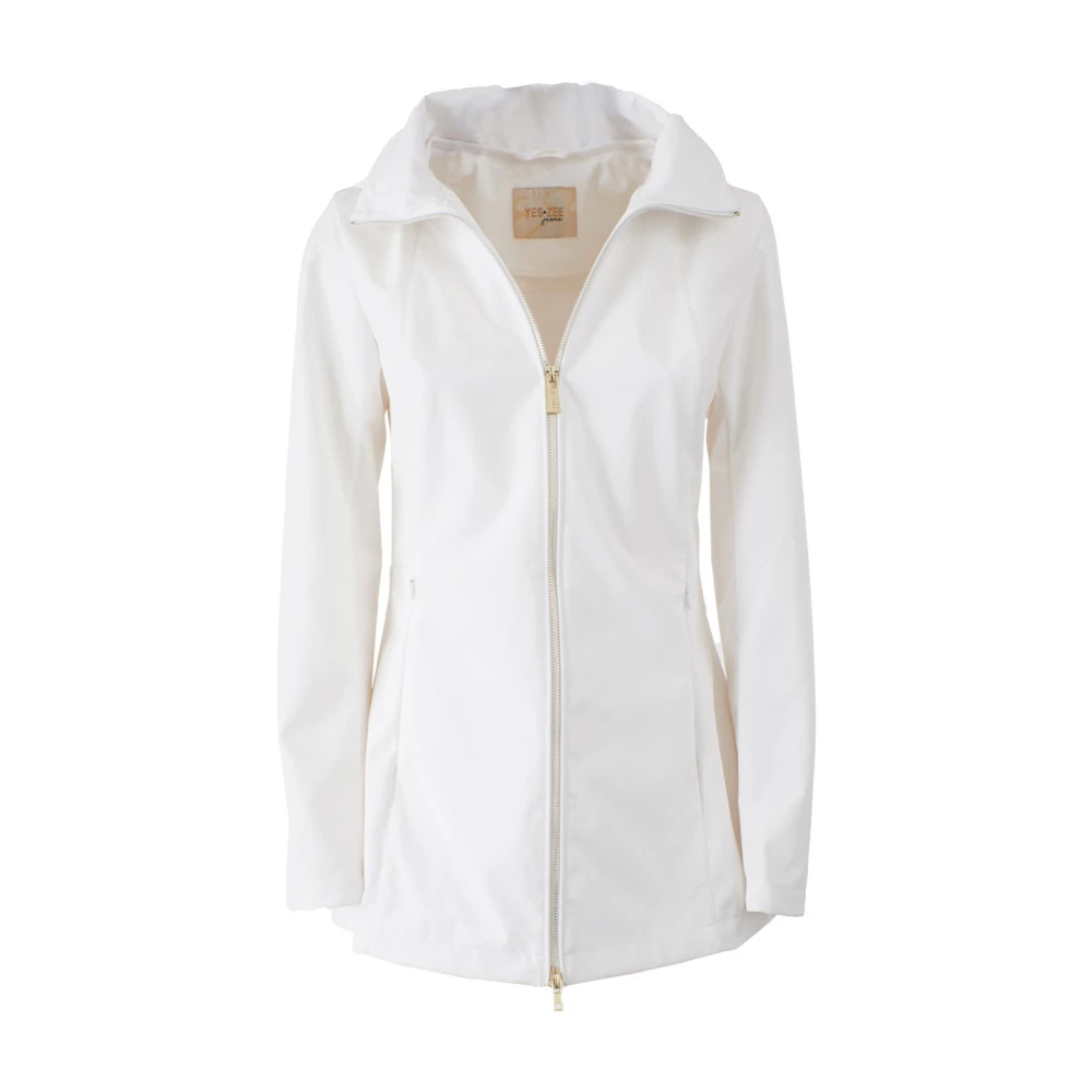 YES ZEE Softshell Hoodie Ivoor Unisex White Dames