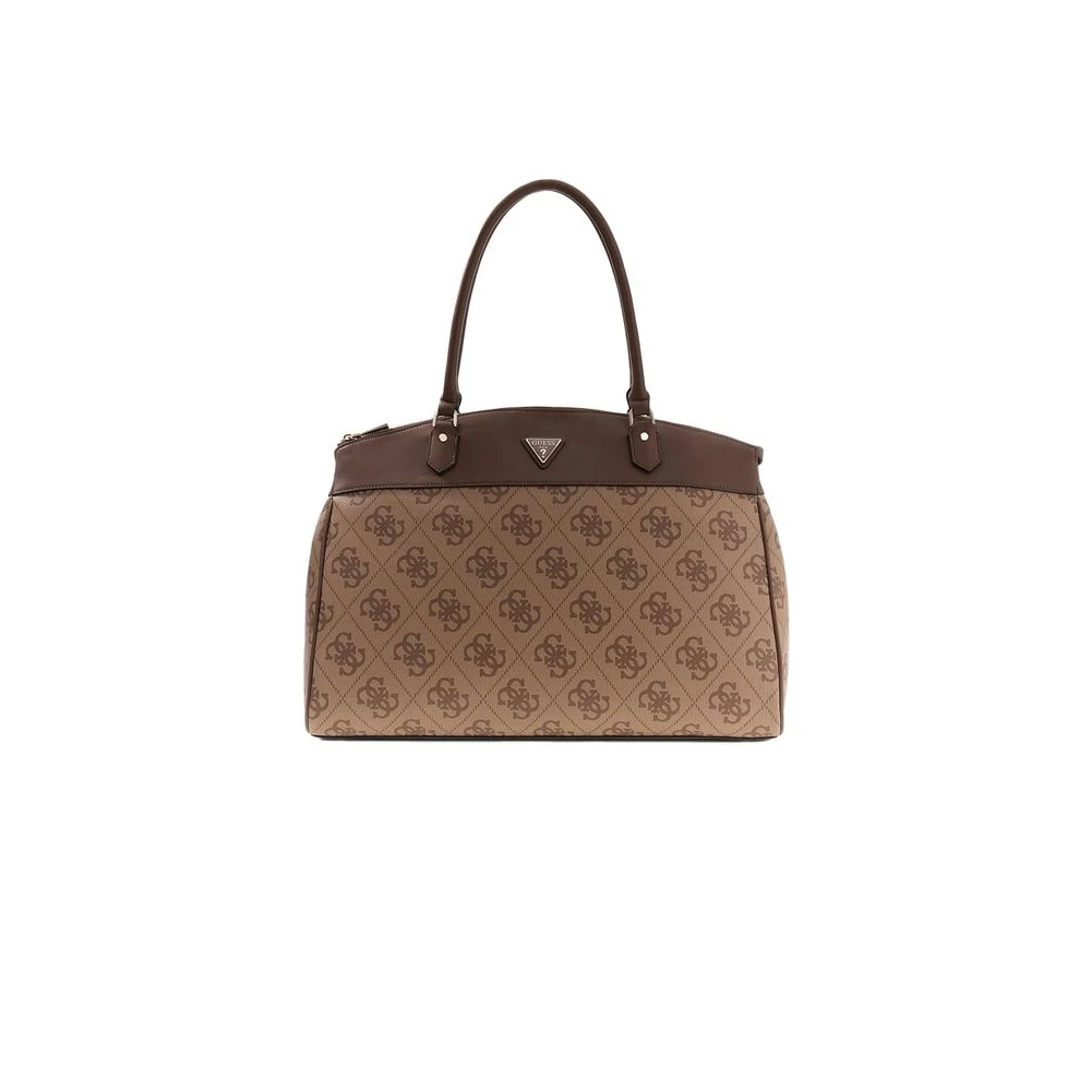 Guess Berta Deluxe Dome Tote - Female - Handbags - Brown - One Size - Bags
