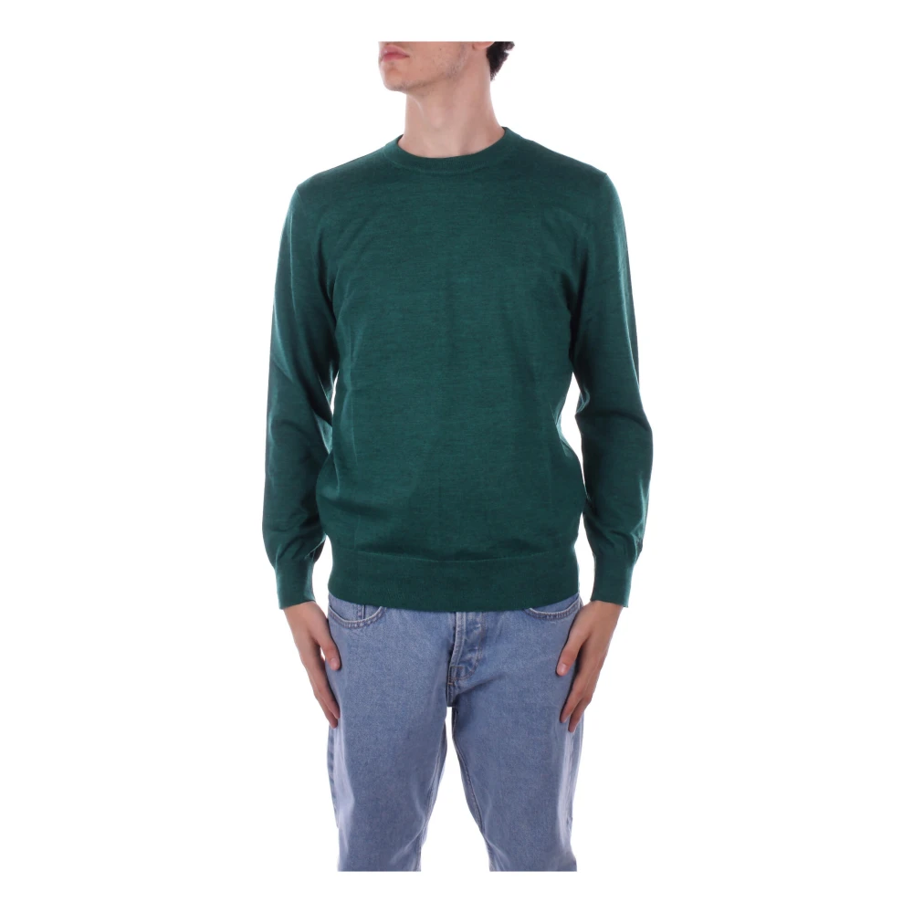 Saint Barth Groene Logo Front Sweater Green Heren