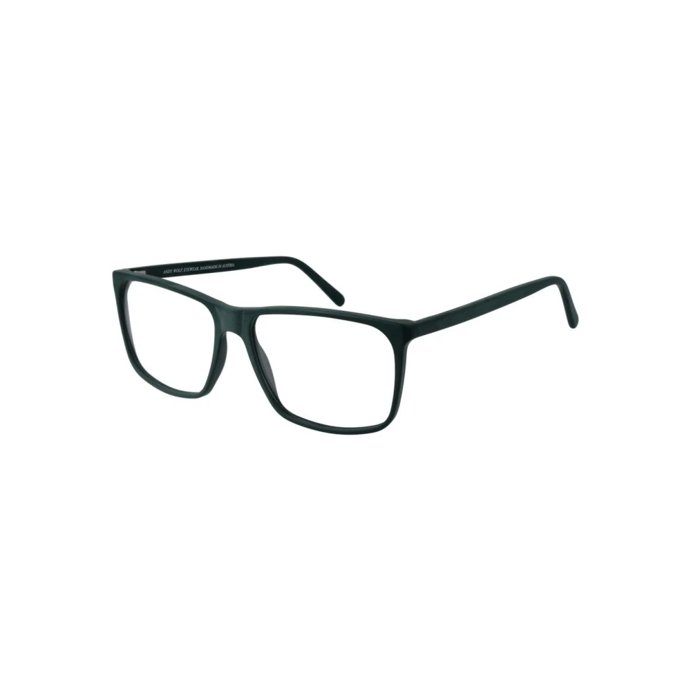 Andy Wolf Unisex Green Rectangle Optical Frames