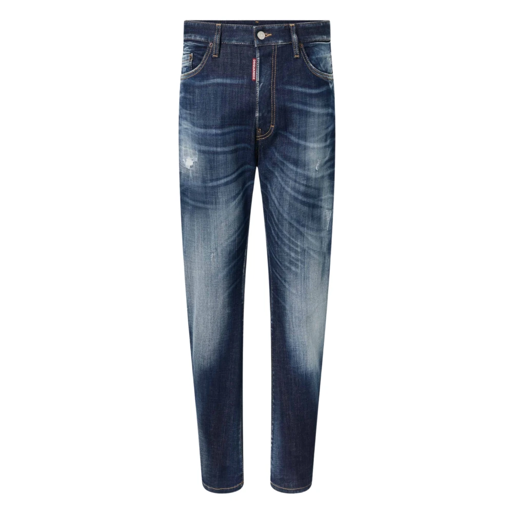 Dsquared2 Mörk Öken Tvätt Bro Jeans Blue, Herr