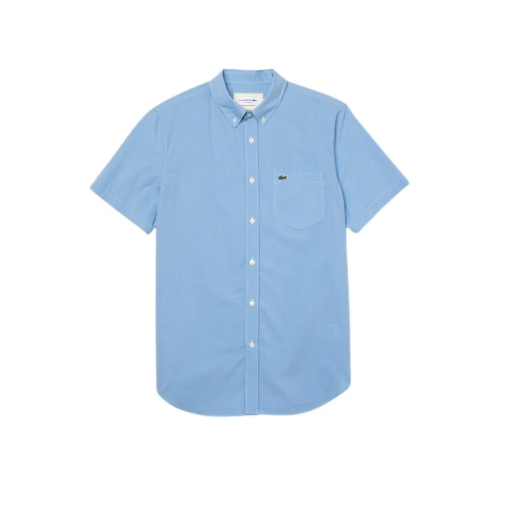 Lacoste Blauw Shirt met Logo Zakje Blue Heren
