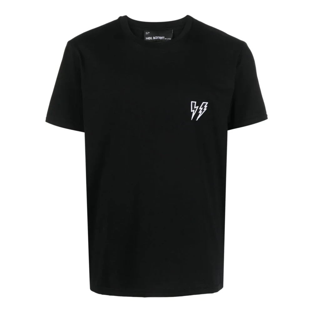 Neil Barrett Zwarte Thunderbolt Jersey T-shirt Black Heren