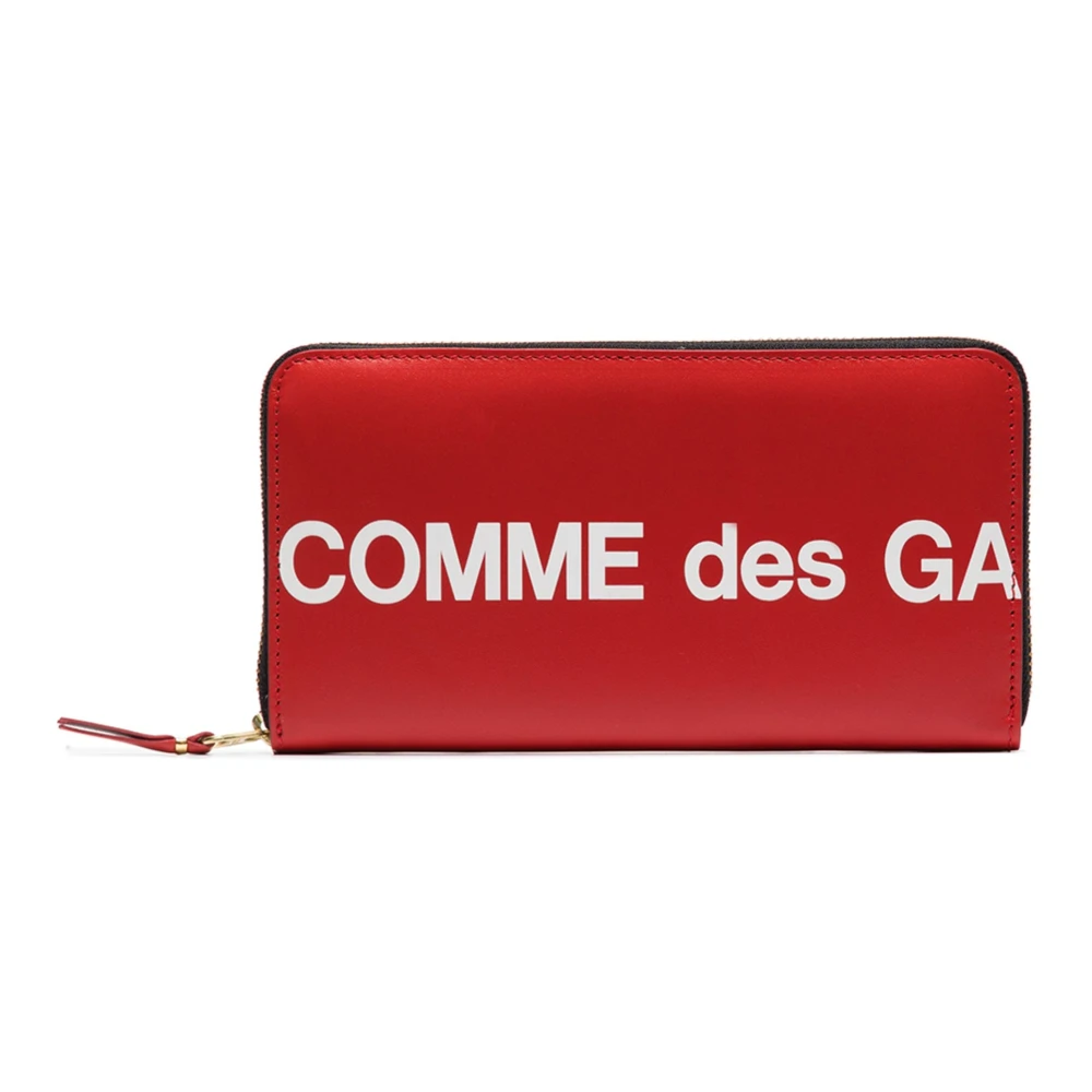 Comme des Garçons Logo Portemonnee Stijlvol Compact Ontwerp Red Heren