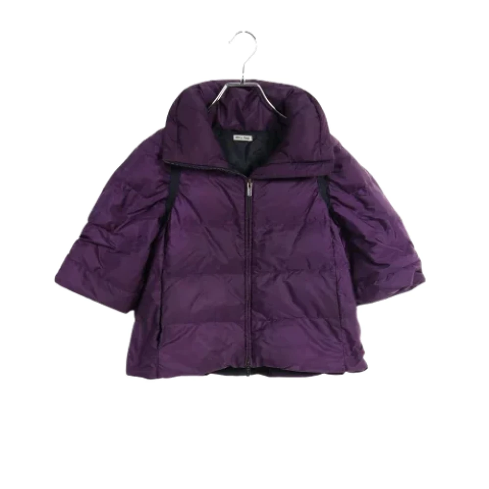 Miu Pre-owned Nylon outerwear Purple Dames