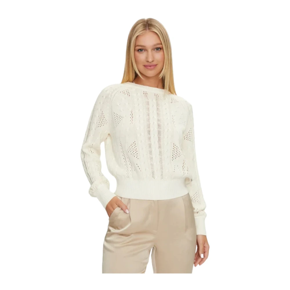 Guess Ronde hals trui White Dames