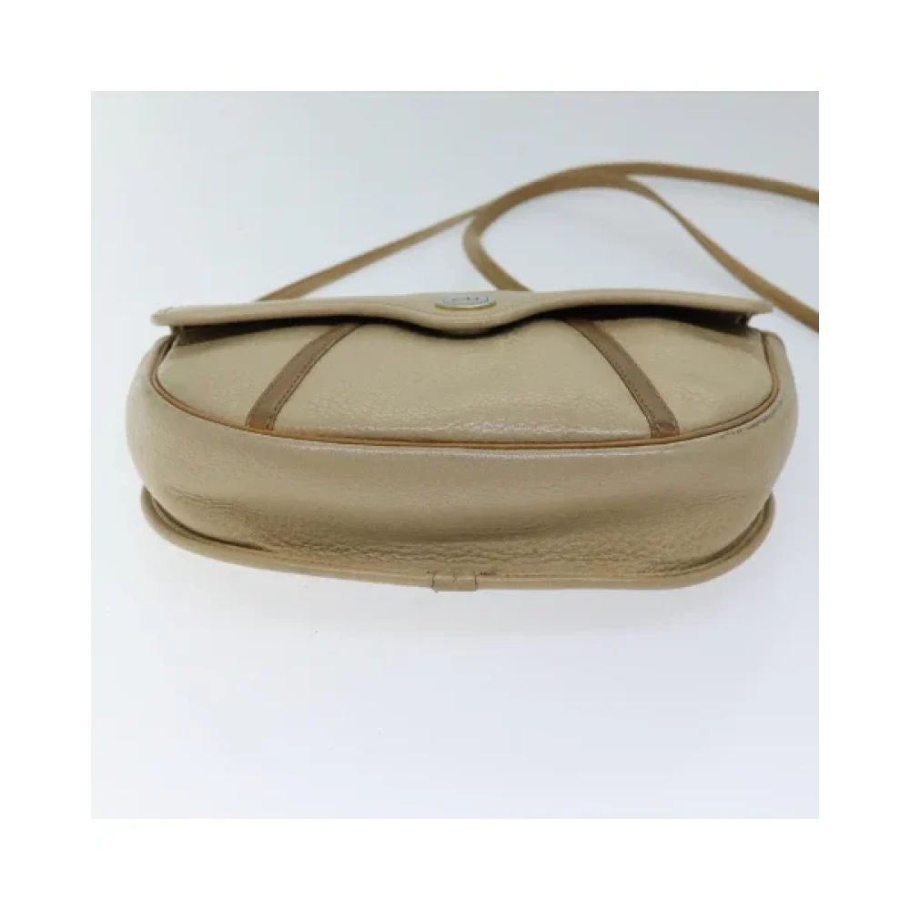 Dior Vintage Pre-owned Leather dior-bags Beige Dames