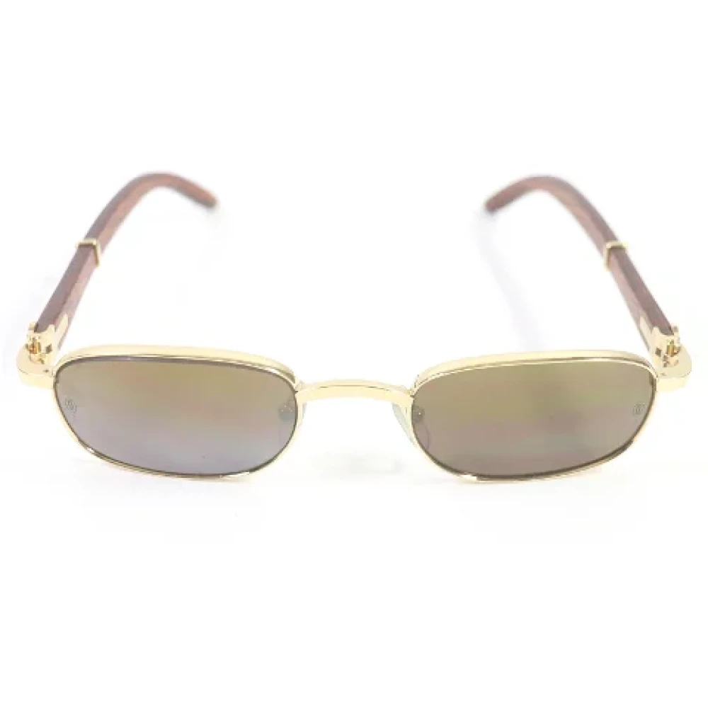 Cartier Vintage Pre-owned Fabric sunglasses Yellow Heren
