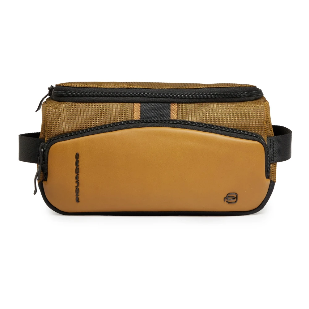 Piquadro Unisex Bruin Toiletzak Van Bio-Based Materiaal