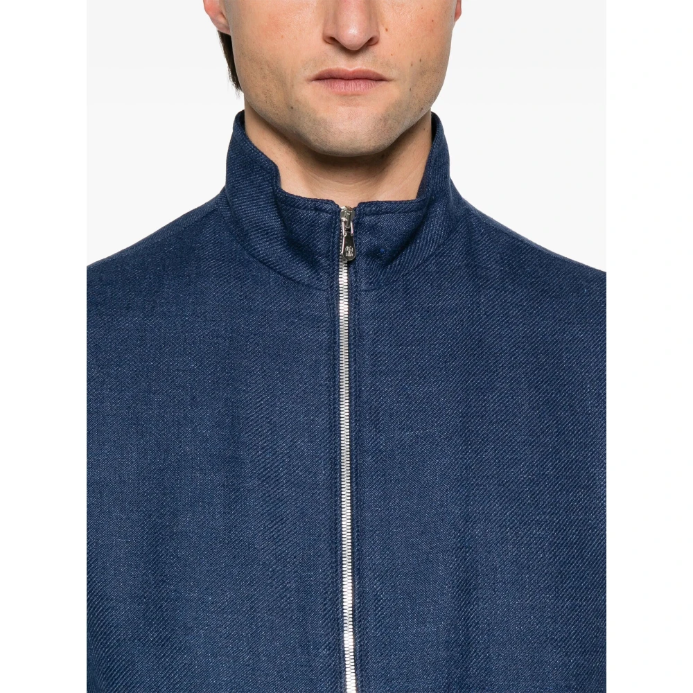 BRUNELLO CUCINELLI Blauwe Jas voor Mannen Blue Heren