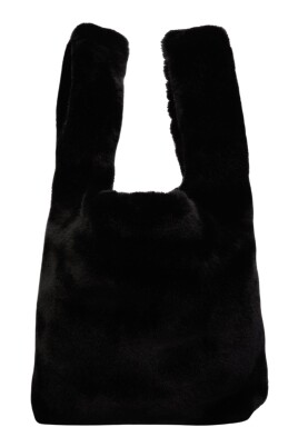 black-faux-fur-tote-bag