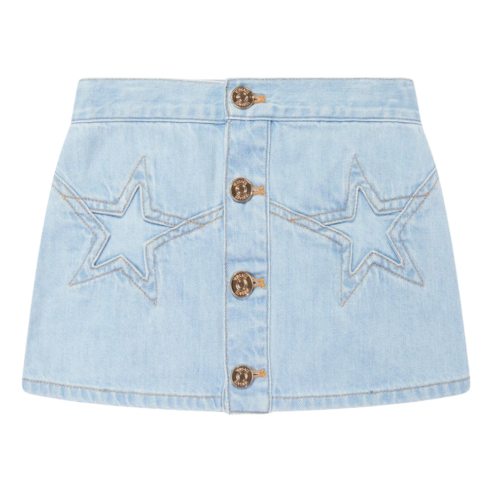 Versace Girls Blue Star Denim Skirt