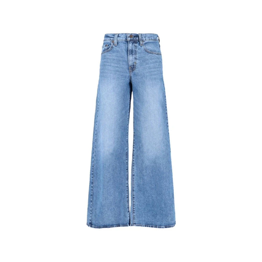 Levi's Blue High Waist Wide Leg Jeans - Image 4