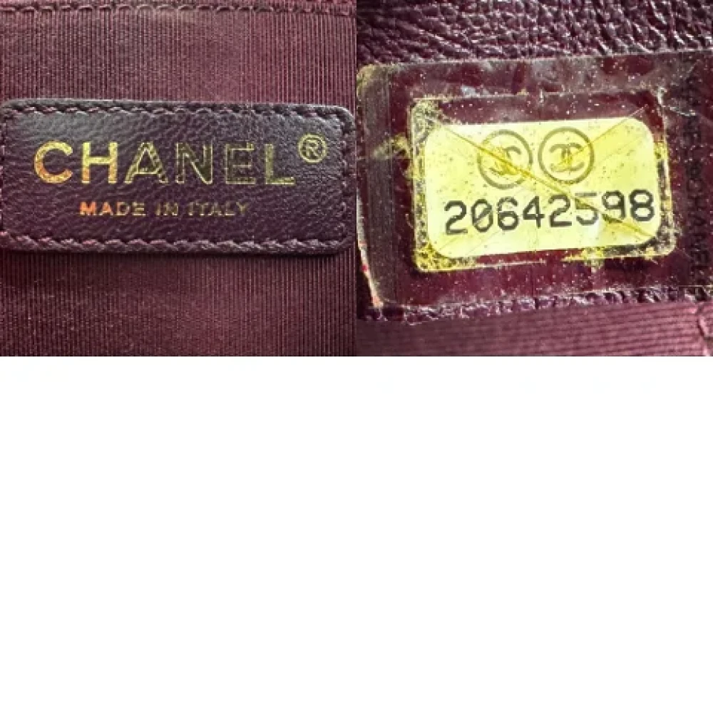 Chanel Vintage Pre-owned Leather chanel-bags Yellow Dames