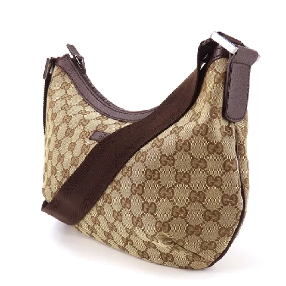 Gucci Vintage Pre-owned Canvas shoulder-bags Brown Dames