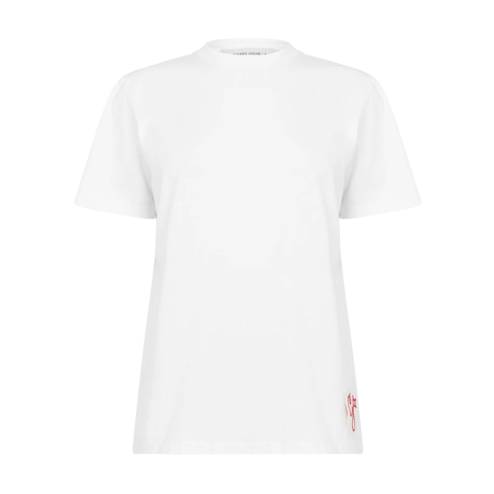 Golden Goose Vintage Star Logo T-Shirt White Dames