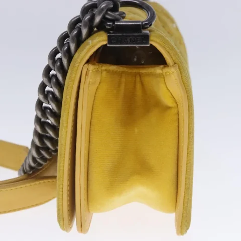 Chanel Vintage Pre-owned Fabric chanel-bags Yellow Dames