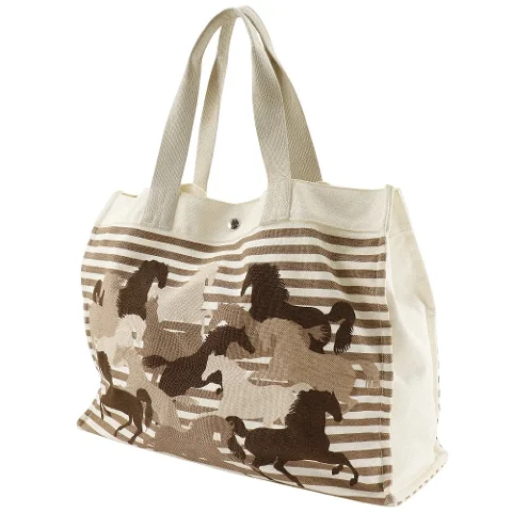 Hermès Vintage Pre-owned Canvas shoulder-bags Brown Dames