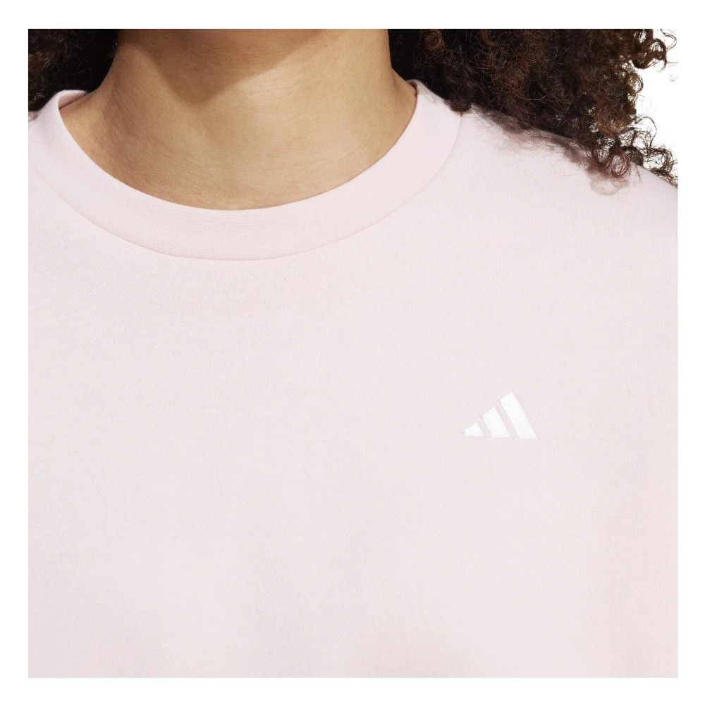 Adidas Essentials Small Logo Hoodie Pink Dames