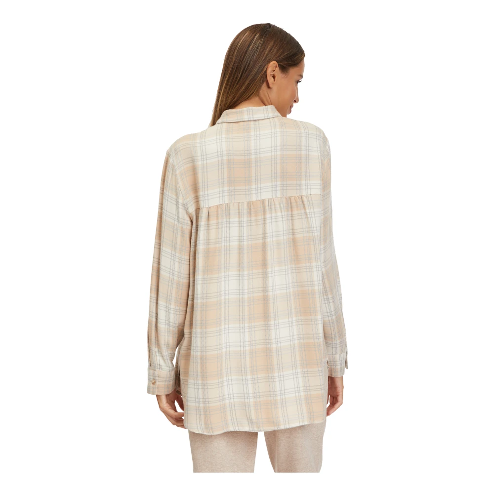 Betty & Co Geruite Lange Blouse Multicolor Dames