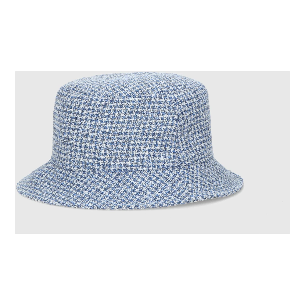 Borsalino Stijlvolle Bucket Hat met Zachte Kroon Blue Unisex