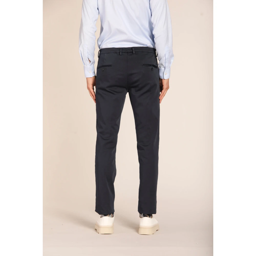 Mason's Slim Fit Reis Chino's Navy Blauw Blue Heren