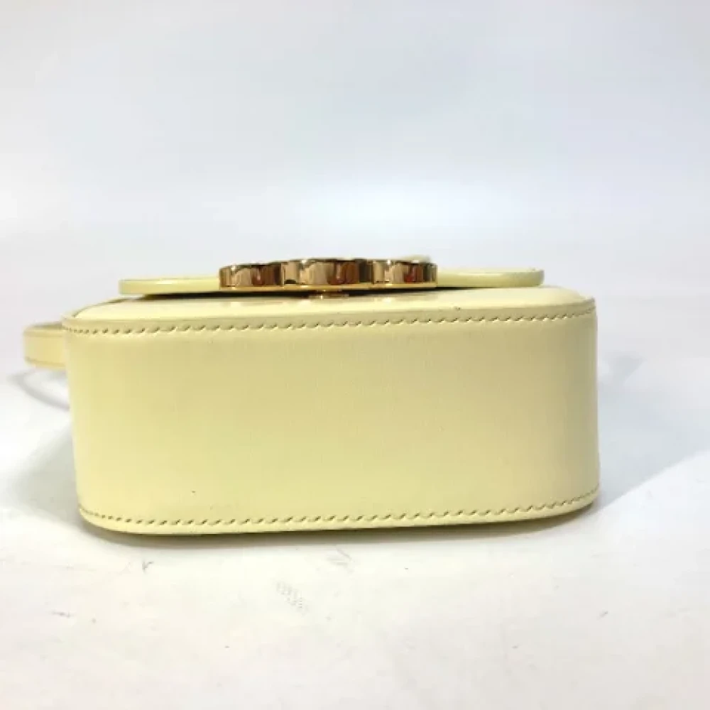 Celine Vintage Pre-owned Leather celine-bags Yellow Dames