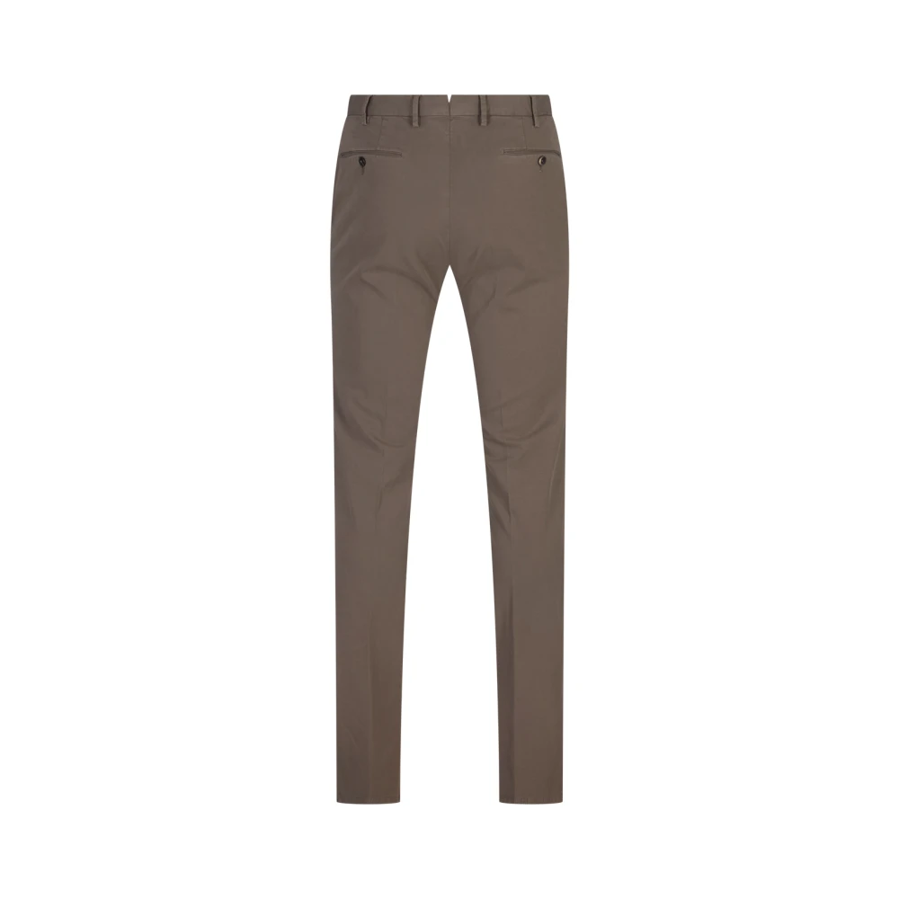 PT Torino Bruine Slim Fit Katoenen Broek Brown Heren