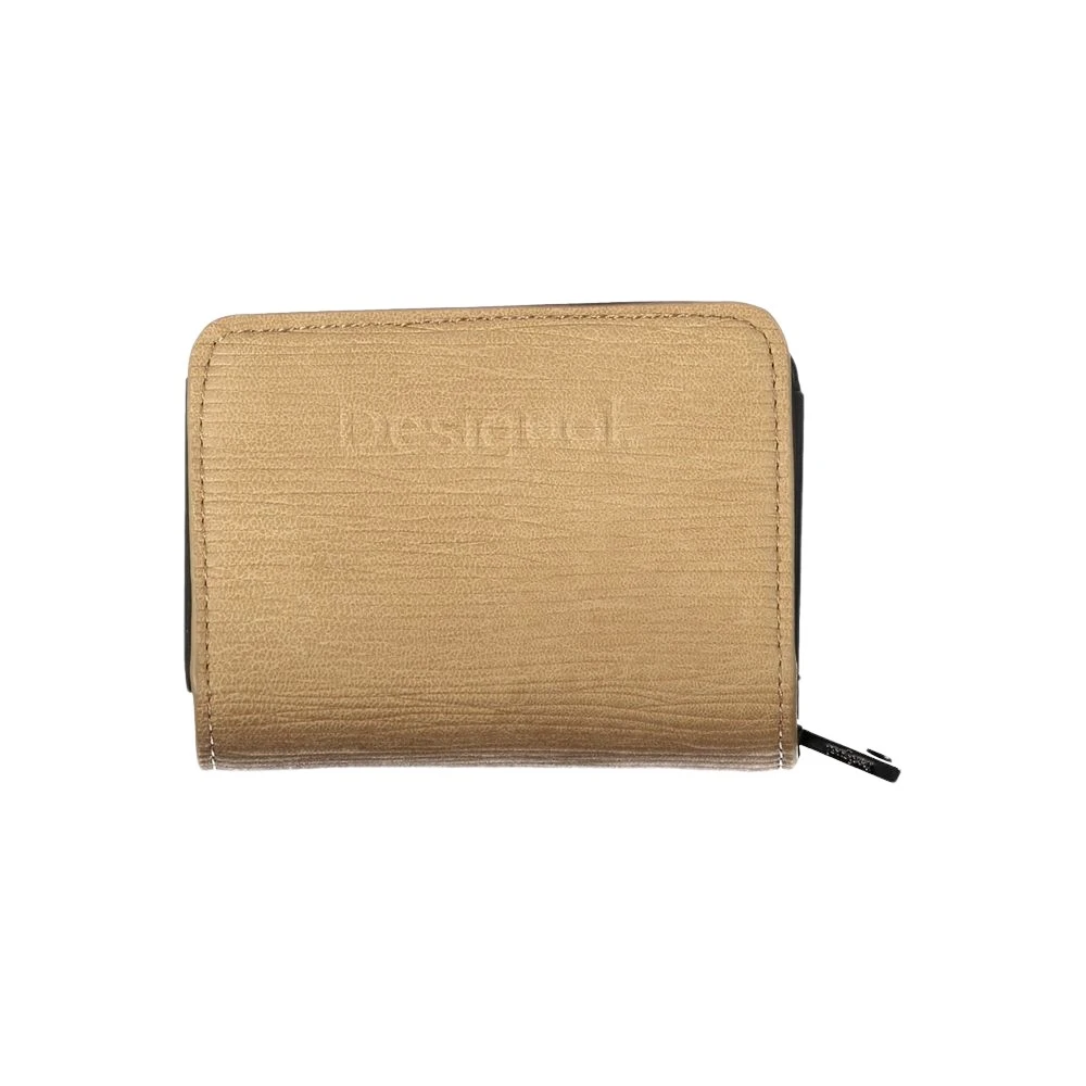 Desigual Elegante Bruine Portemonnee met Veilige Sluiting Brown Dames