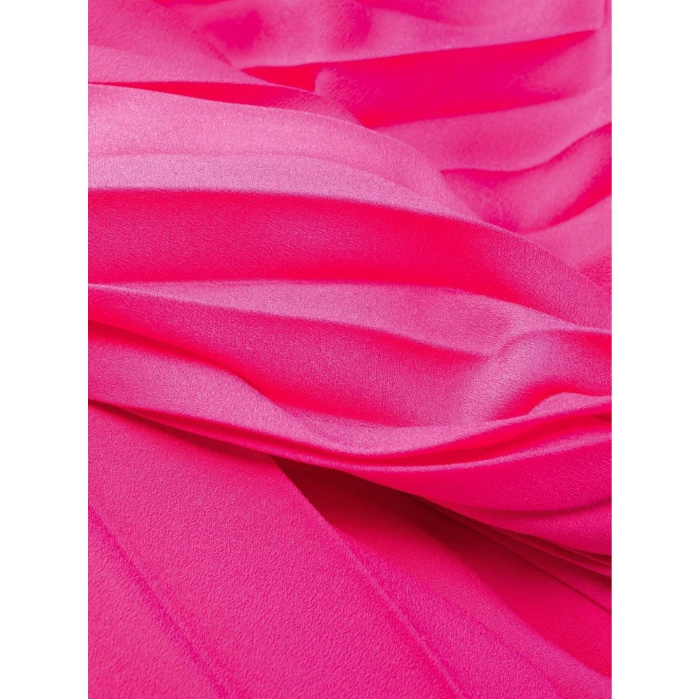 P.a.r.o.s.h. Fuchsia Bloemenapplicatie V-hals Jurk Pink Dames