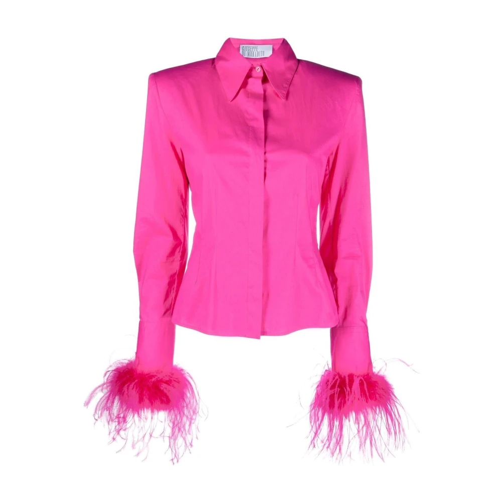 Giuseppe Di Morabito Fuchsia Katoen Elastaan Shirt Pink Dames