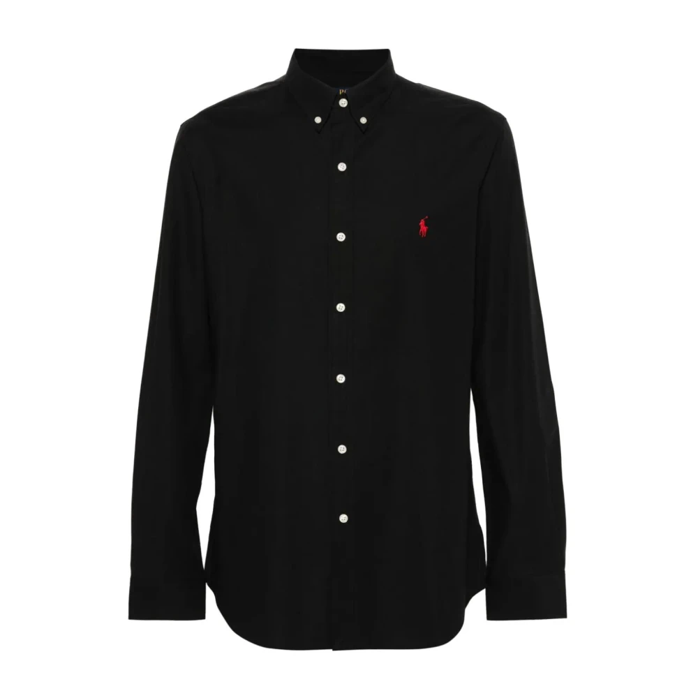 Camisa negra polo ralph lauren hombre sale