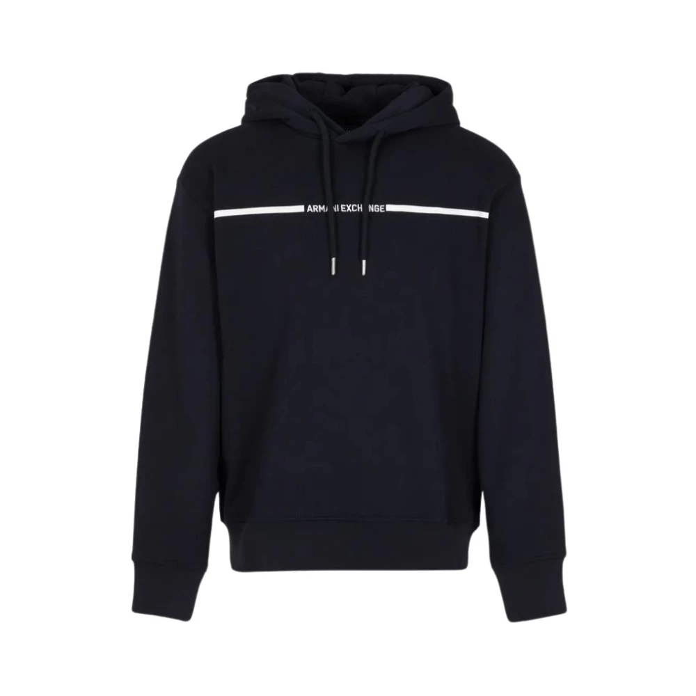 Armani Exchange Men's Blue Hoodie Sweatshirt Small