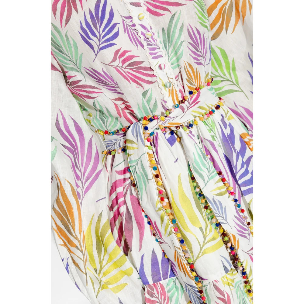 Ixiah Tropics linnen jurk Multicolor Dames