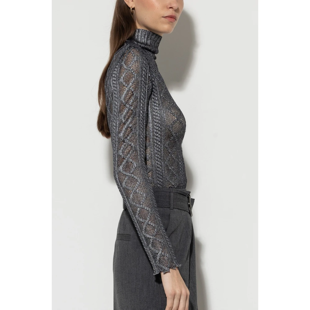 LUISA CERANO Stijlvolle Shirts en Tops Collectie Gray Dames