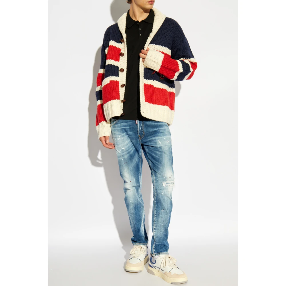 Dsquared2 Wollen vest Blue Heren